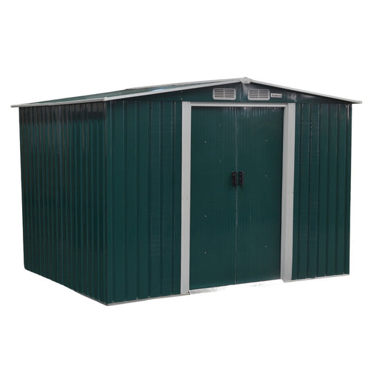 Wallaroo Garden Shed Spire Roof 8x8ft - Green