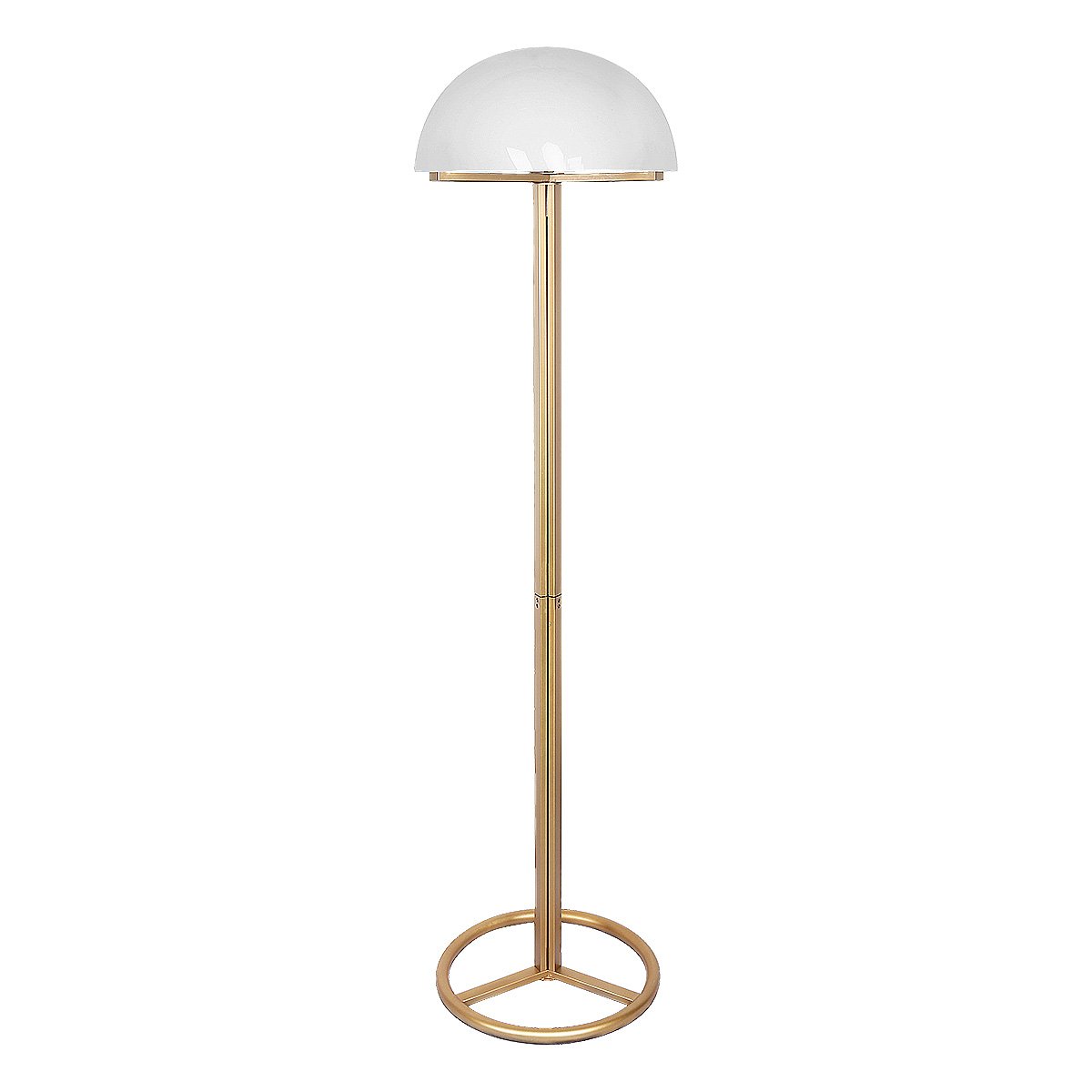 Sarantino Metal Floor Lamp with White Acrylic Shade by Sarantino