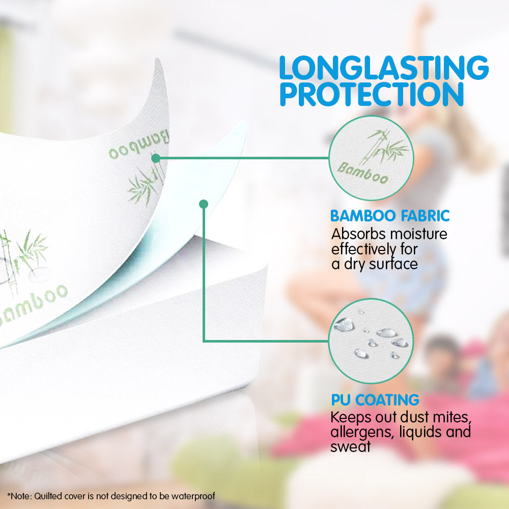 Laura Hill Bamboo Mattress Protector- Single