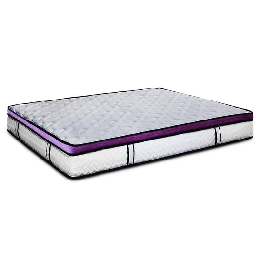 Laura Hill Mattress Queen Size Euro Top Pocket Spring Natural Latex Foam Bed