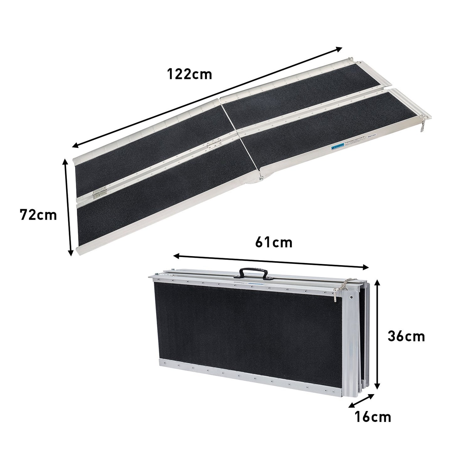 Rigg High-grip Aluminium Portable Wheelchair Ramp 4ft