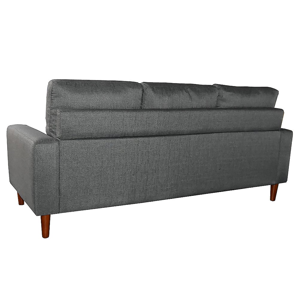 Sarantino Linen Corner Sofa Lounge Couch Modular Furniture L Chair Home Chaise Grey