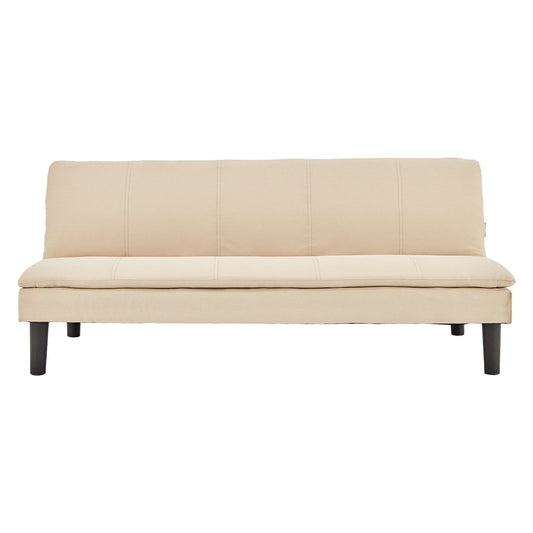 Sarantino 3 Seater Modular Faux Linen Fabric Sofa Bed Couch - Beige