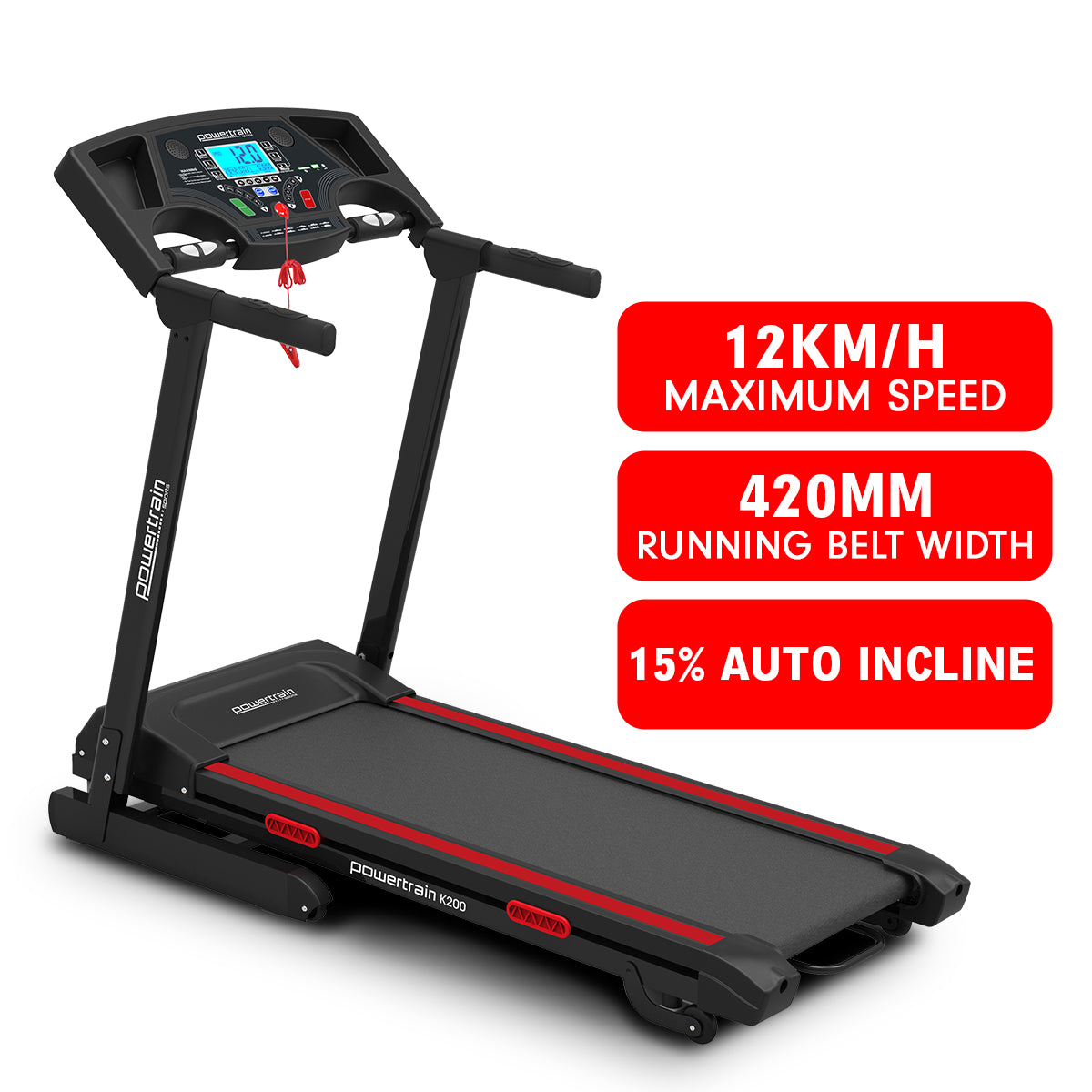 Powertrain K200 Electric Treadmill Folding Home Gym Running  Machine