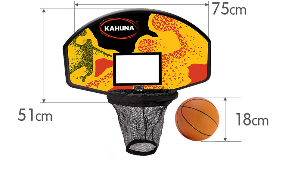 Kahuna Trampoline Basketball Ring Set with Mini Ball and Pump