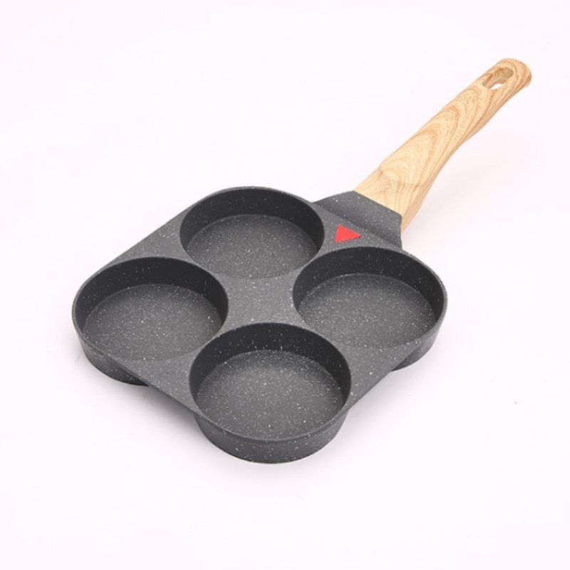 4 hole Frying Pot Pan Non-stick Egg Pancake Steak Hamburg Omelet Pan Tools AU