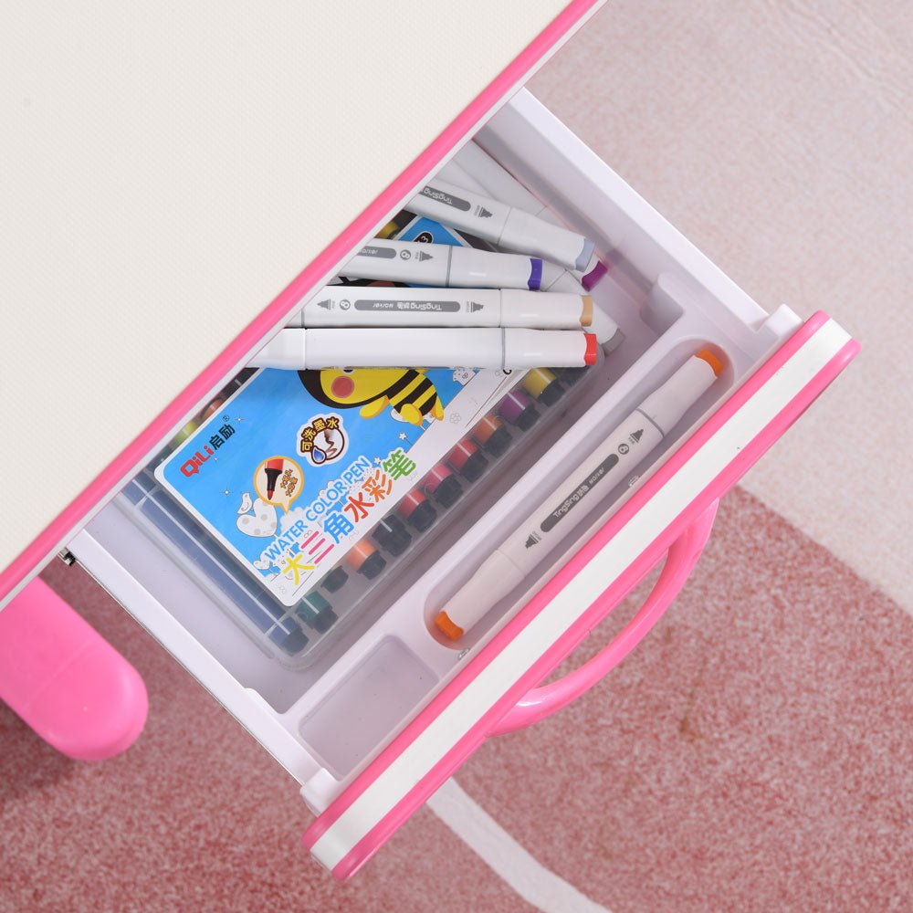 120cm Height Adjustable Children Kids Ergonomic Study Desk Pink AU