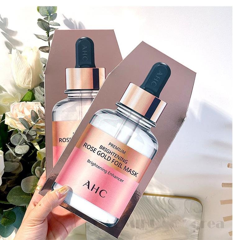 AHC Premium Brightening Rose Gold Foil Mask Brightening Enhancer Whitening Anti Wrinkle 5pc x 25g