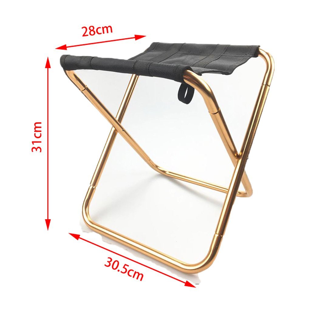 Aluminum Camping Stool Portable Folding Sports Travel Camp Fishing Chair Outdoor Large