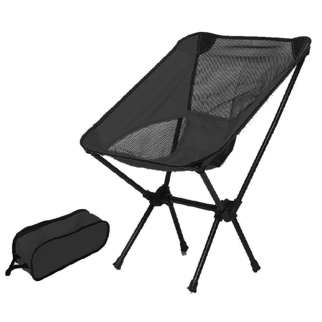 Ultralight Aluminum Alloy Folding Camping Camp Chair Outdoor Hiking Patio Backpacking Blue