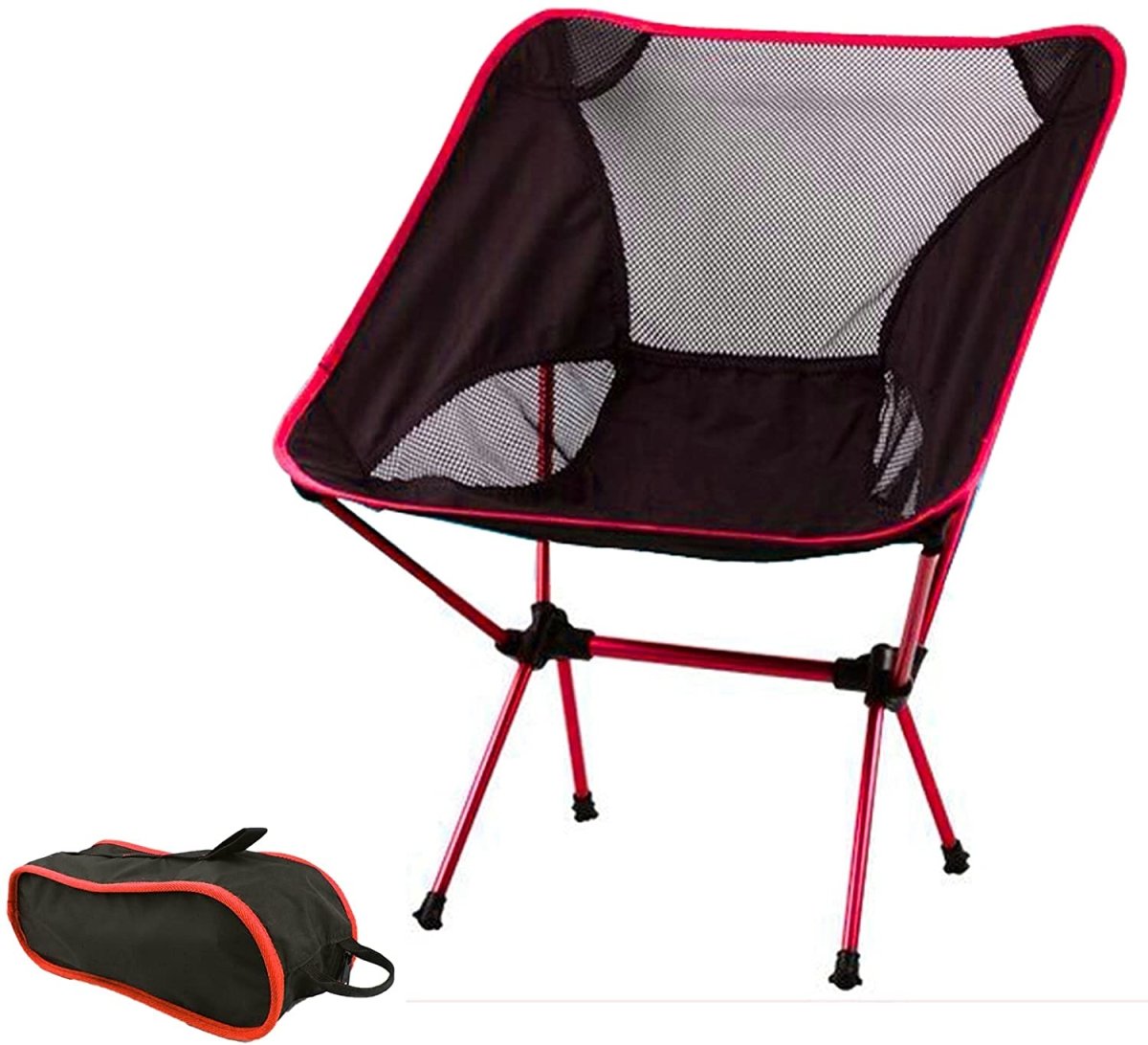 Ultralight Aluminum Alloy Folding Camping Camp Chair Outdoor Hiking Patio Backpacking Orange