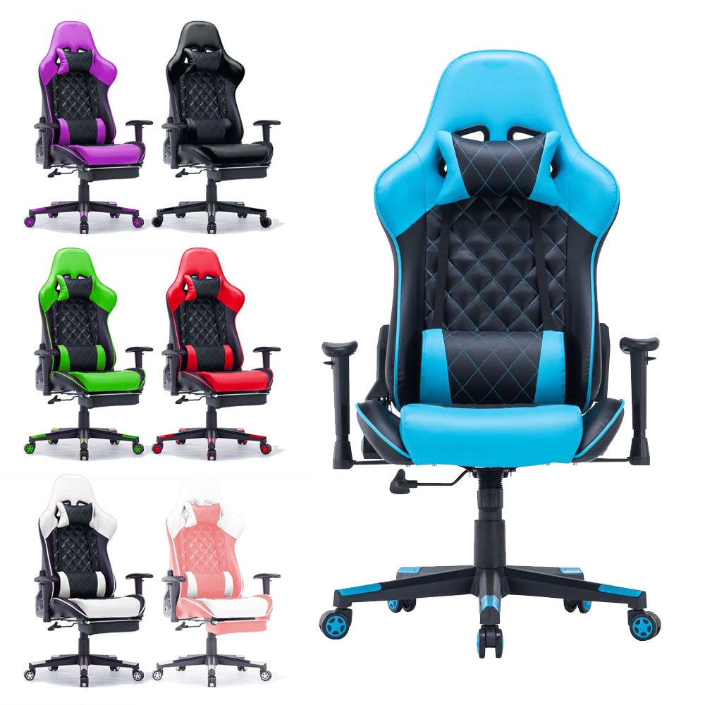 Gaming Chair Ergonomic Racing chair 165° Reclining Gaming Seat 3D Armrest Footrest Red Black