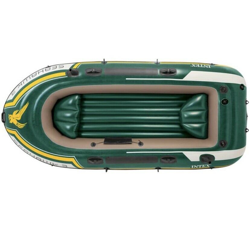 INTEX Seahawk 3 Person Inflatable Boat Fishing Boat Raft Set 68380NP AU