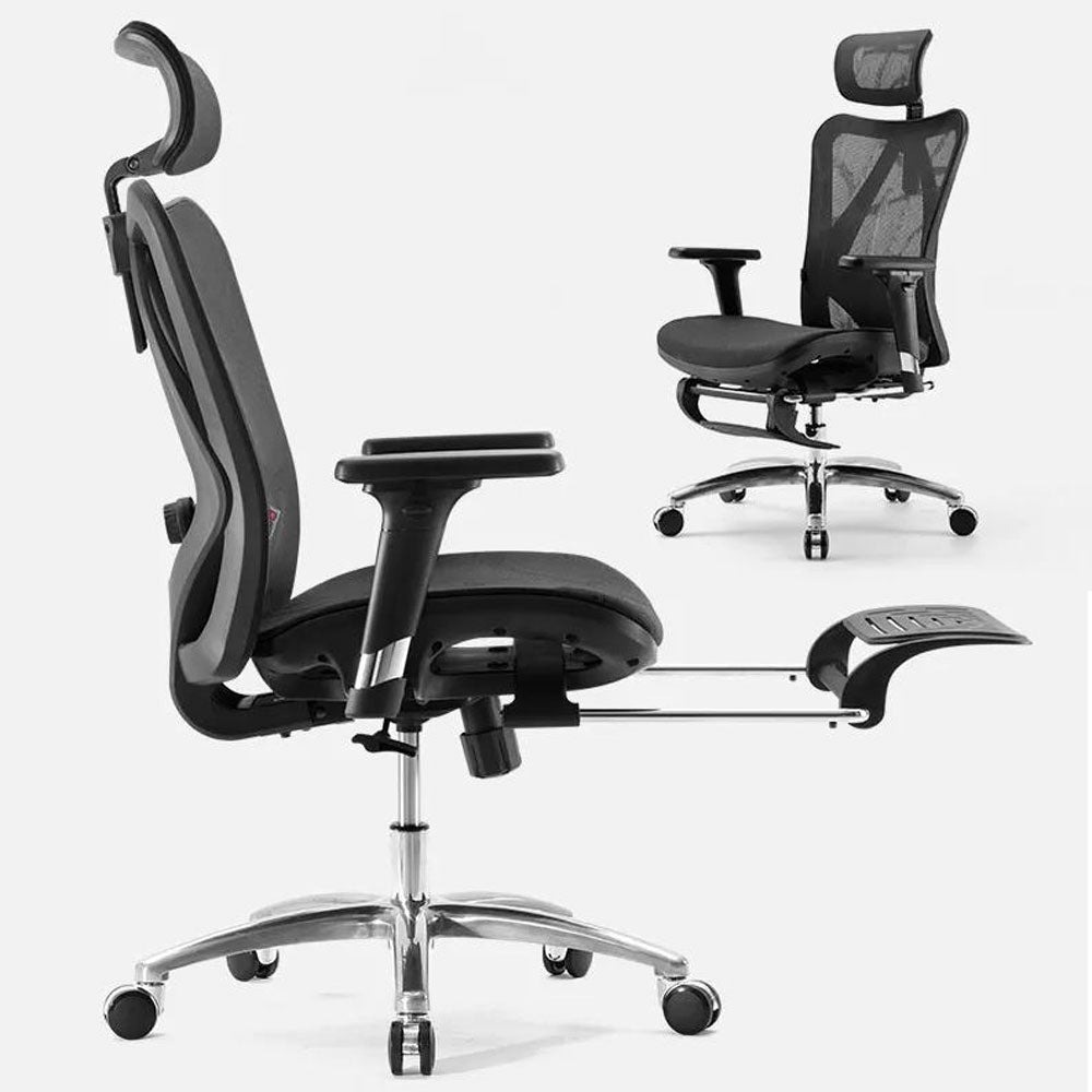 Sihoo M57 Ergonomic Office Chair, Computer Chair Desk Chair High Back Chair Breathable,3D Armrest and Lumbar Support Black with Footrest