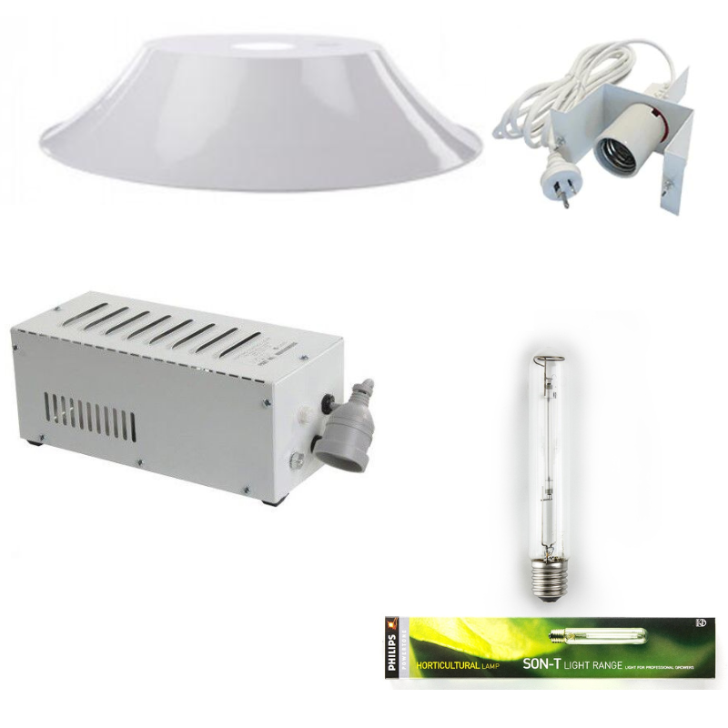 600w HPS Grow Light Kit | Phillips Son-T Bulb - 900mm Deep Bowl Reflector - Ballast