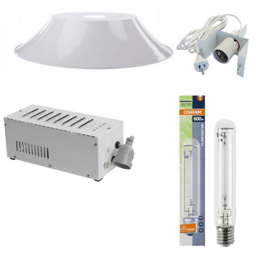 600w HPS Grow Light Kit with Osram Bulb and 900mm Deep Bowl Reflector