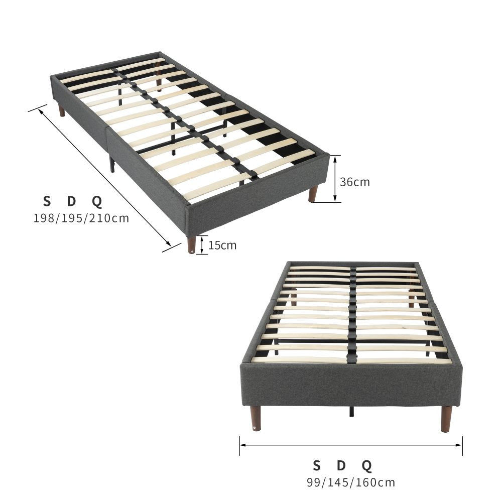 Velvet Blue Bed Frame &#8211; Double