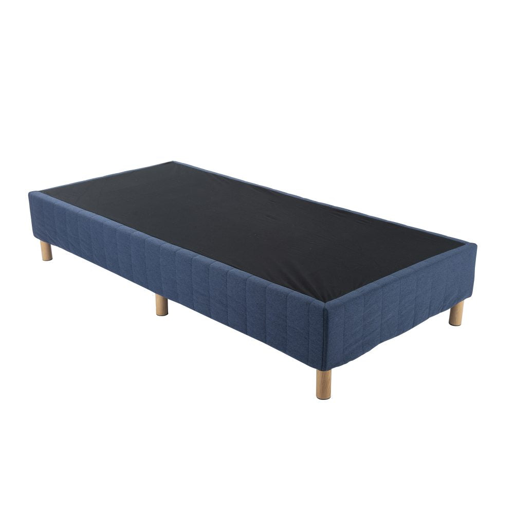 Metal Bed Frame Mattress Foundation Blue &#8211; Queen