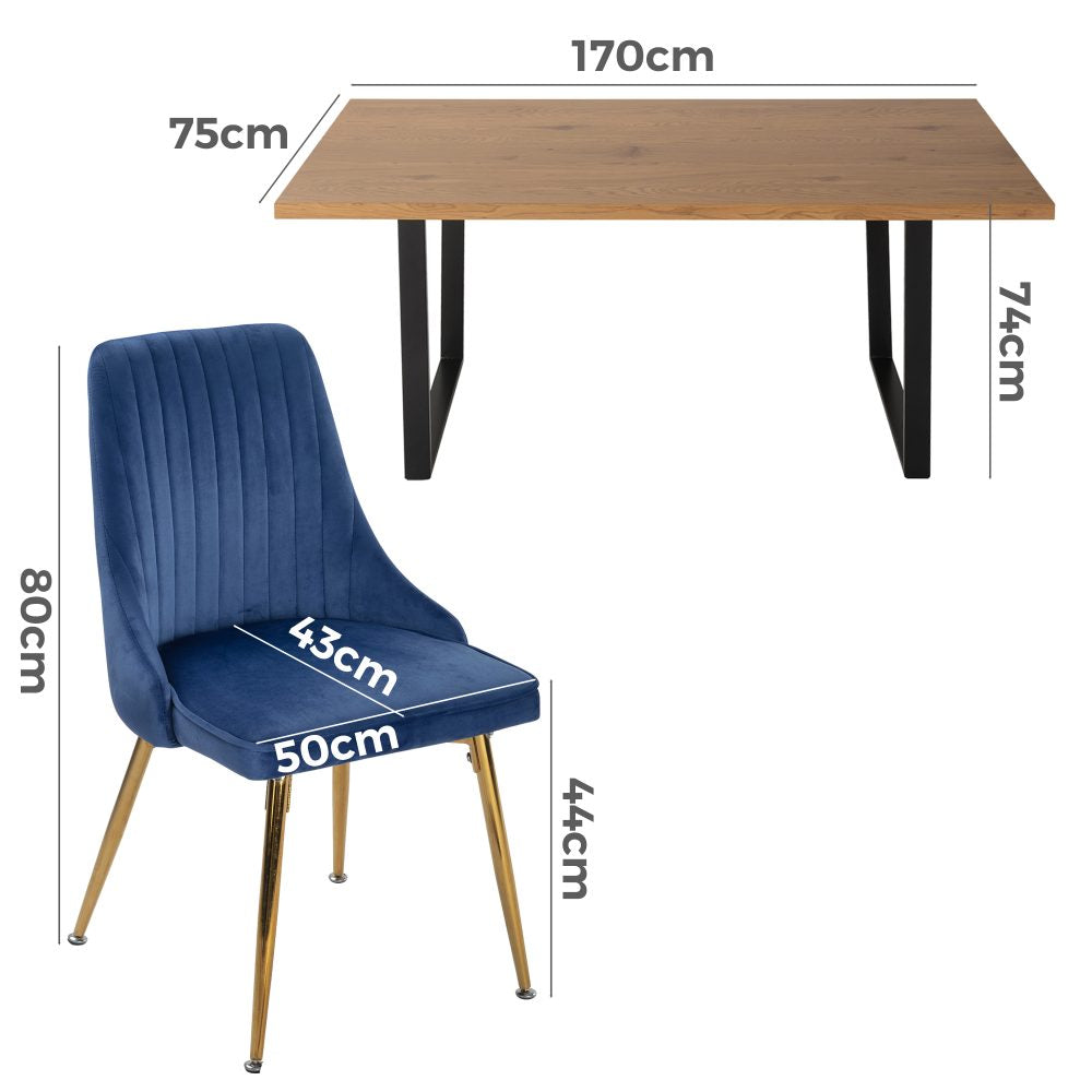 Dinero: Navy Velvet &#038; Natural Table Set