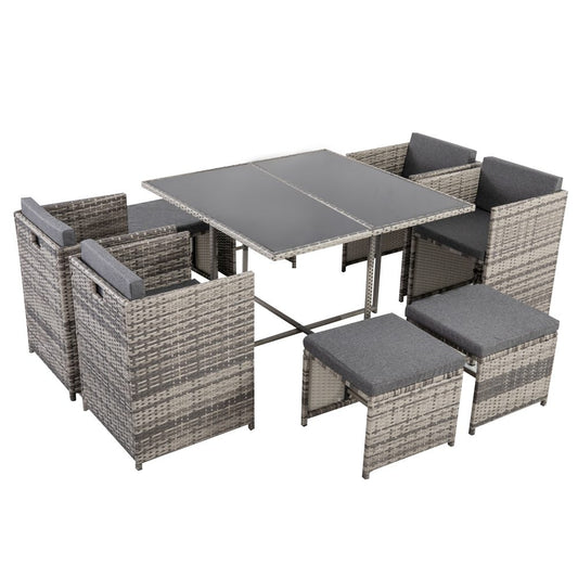 Horrocks 8 Seater Outdoor Dining Set &#8211; Grey