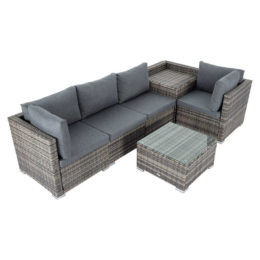 6PCS Outdoor Modular Lounge Sofa Coogee &#8211; Grey