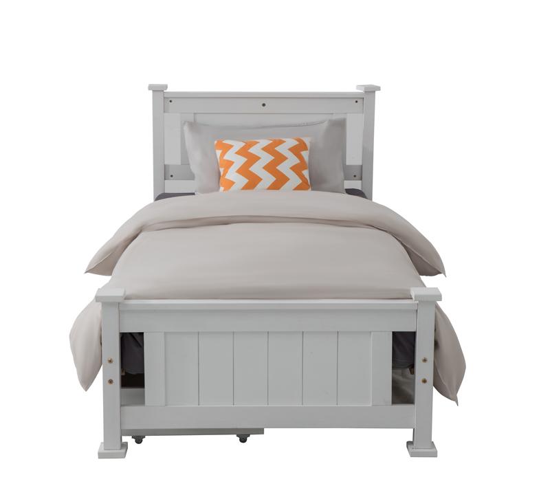 Double Solid Pine Timber Bed Frame &#8211; White