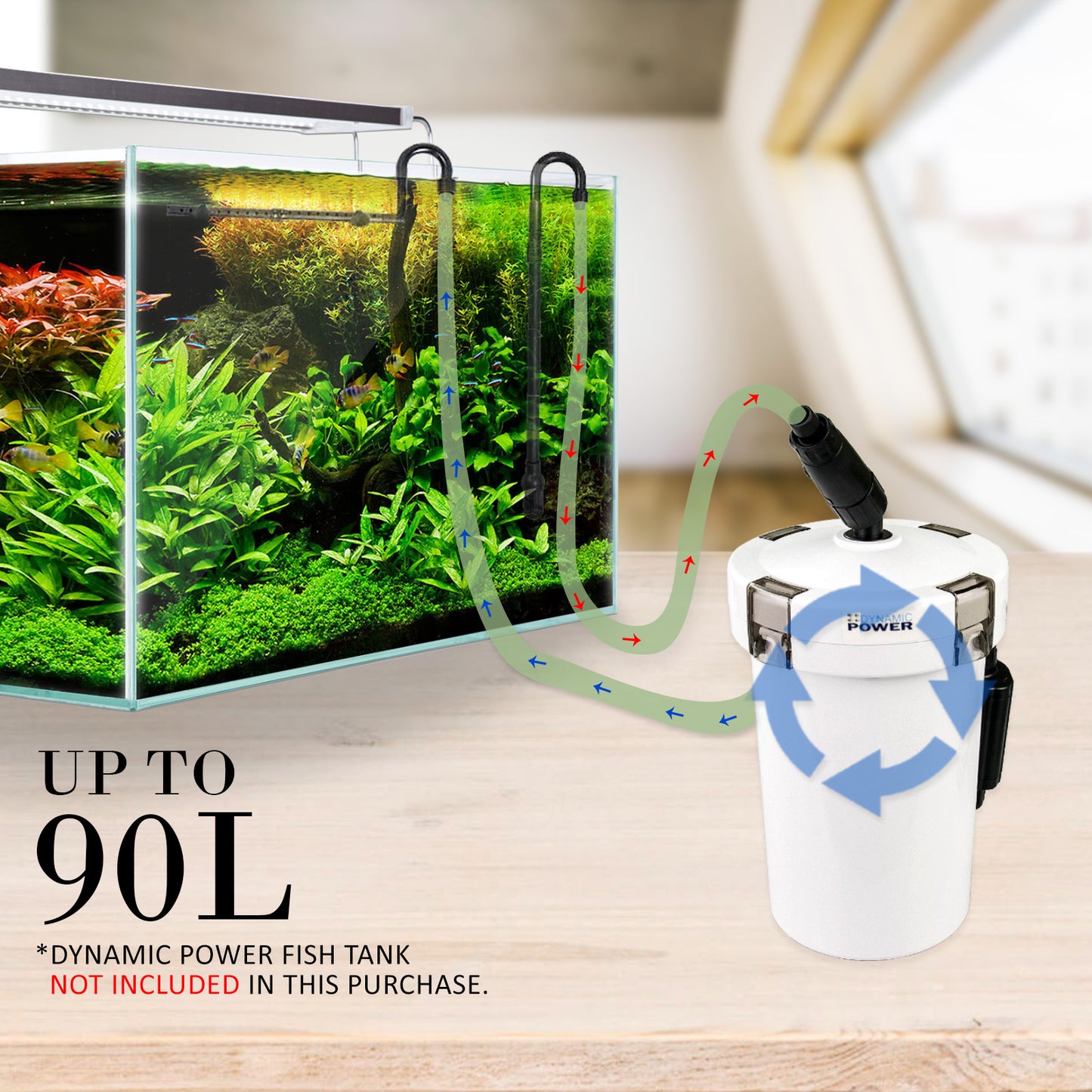 Dynamic Power Aquarium External Canister Filter 400L/H