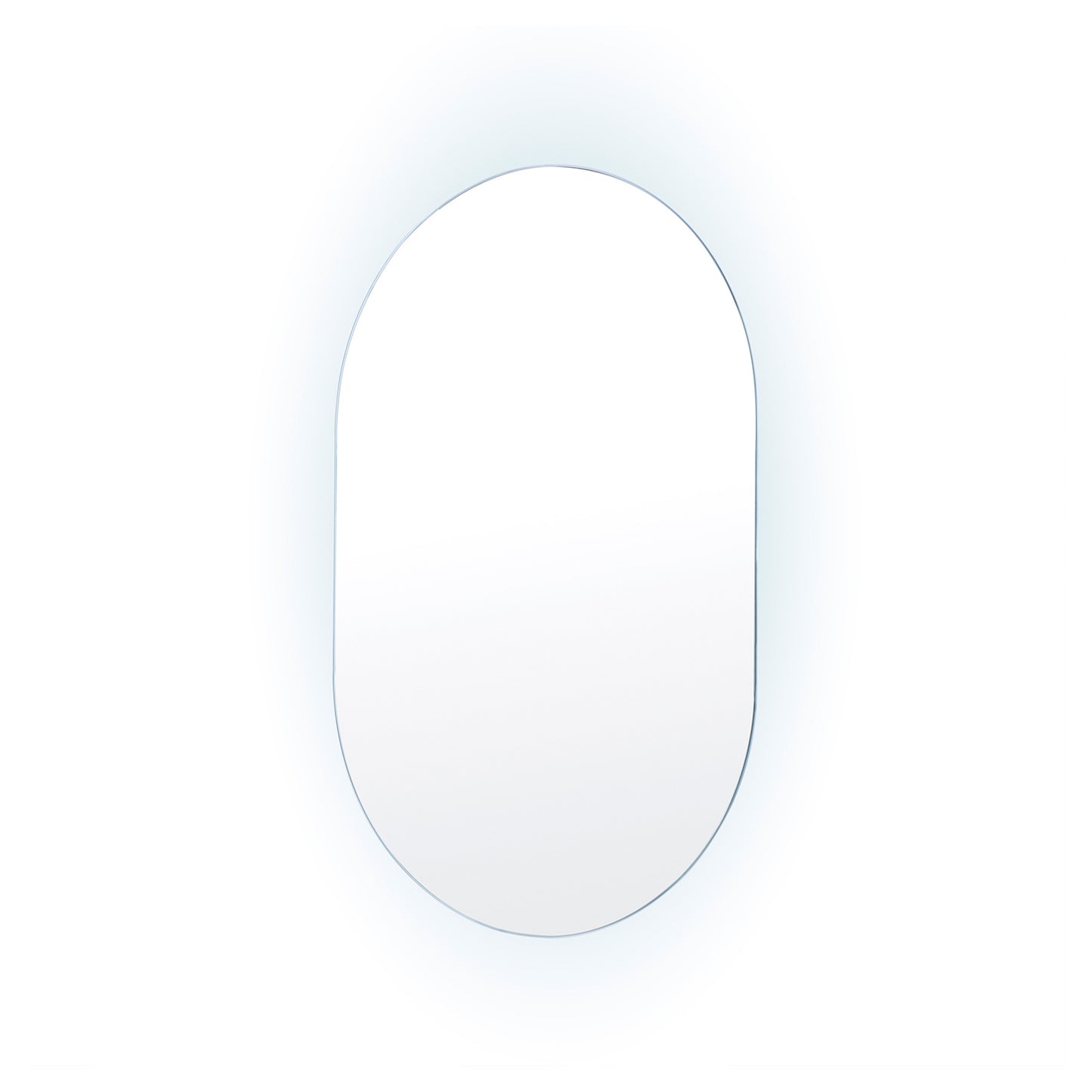 La Bella LED Wall Mirror Oval Touch Anti-Fog Makeup Decor Bathroom Vanity 50x75cm