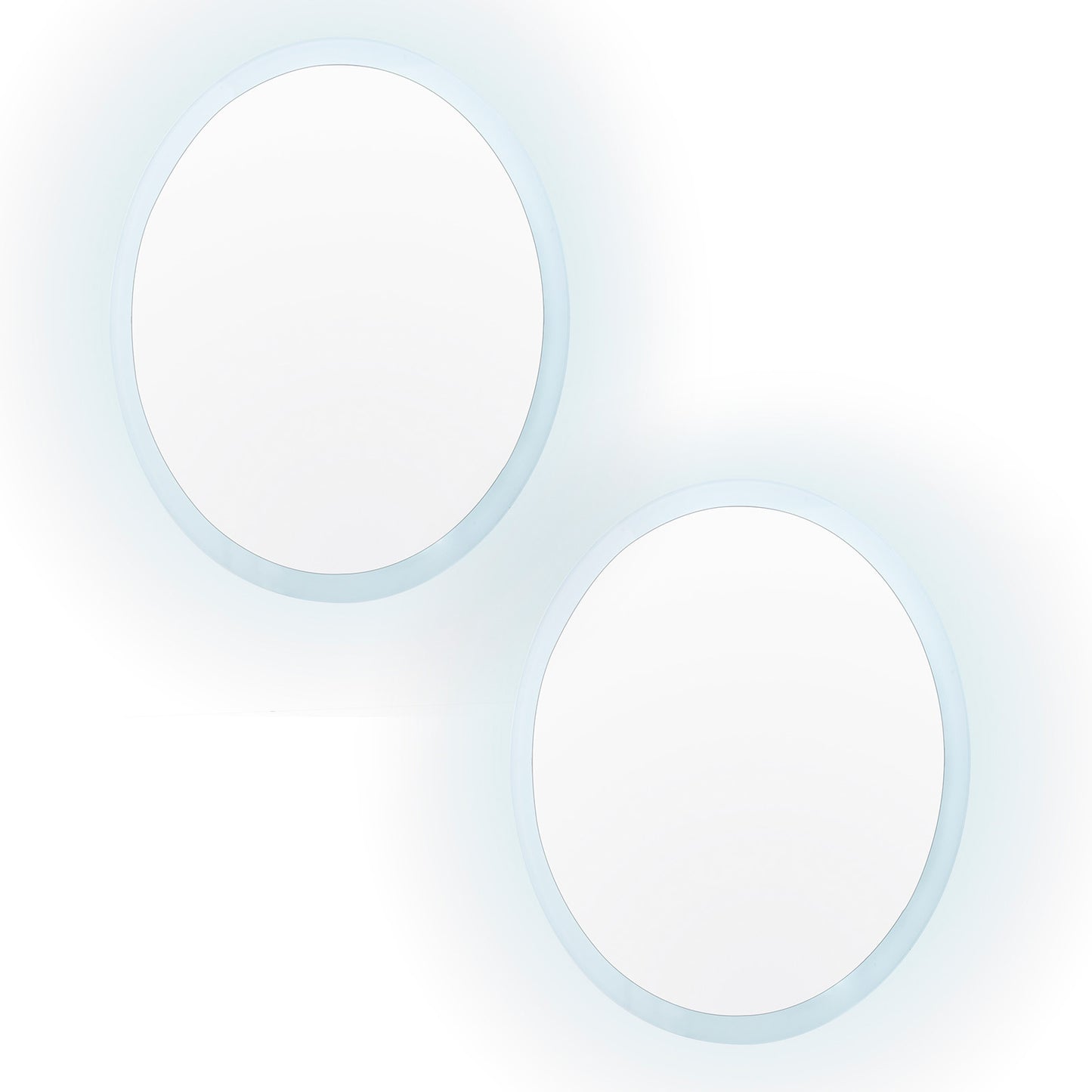 2 Set La Bella LED Wall Mirror Round Touch Anti-Fog Makeup Decor Bathroom Vanity 70cm