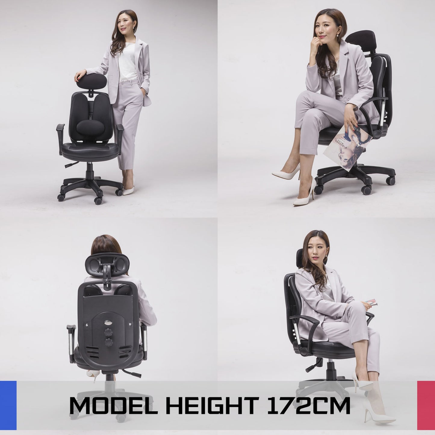 Korean Black Office Chair Ergonomic SUPERB