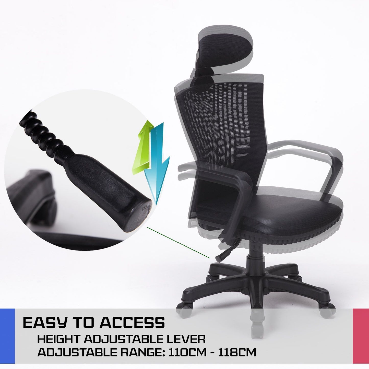 Korean Black Office Chair Ergonomic Chill