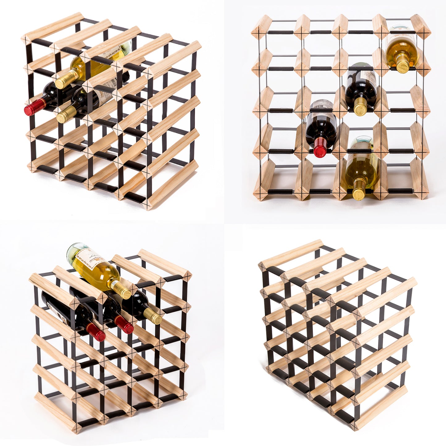 La Bella 20 Bottle Timber Wine Rack Storage Cellar Organiser