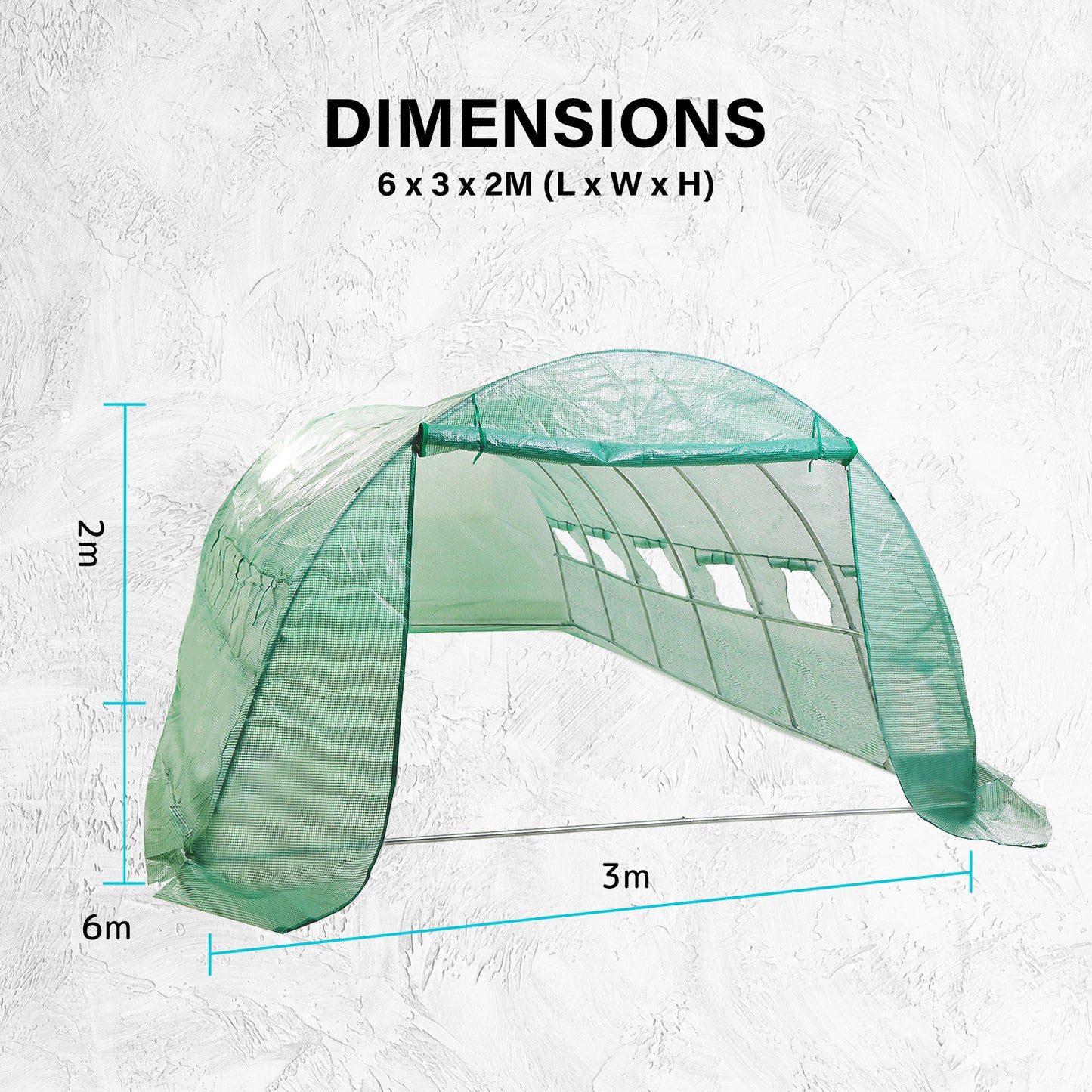 Home Ready Dome Tunnel 600cm Garden Greenhouse Shed PE Cover Only