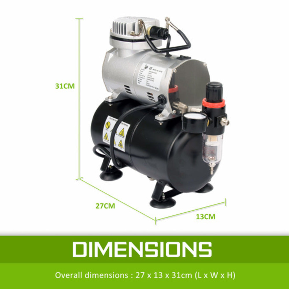 Dynamic Power Air Brush Compressor for Air Brush Spray 1/6HP 3L