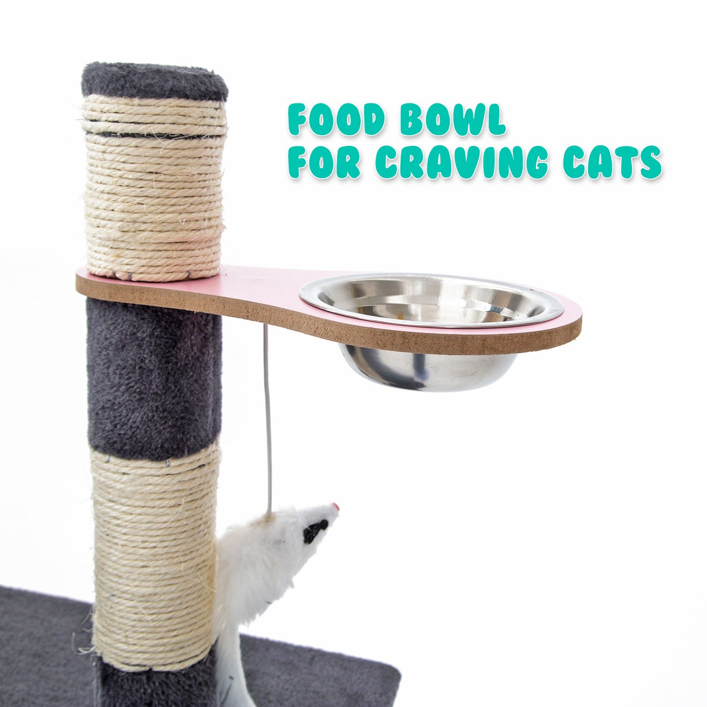 Paw Mate 170cm Grey Cat Tree Danie Multi Level Scratcher