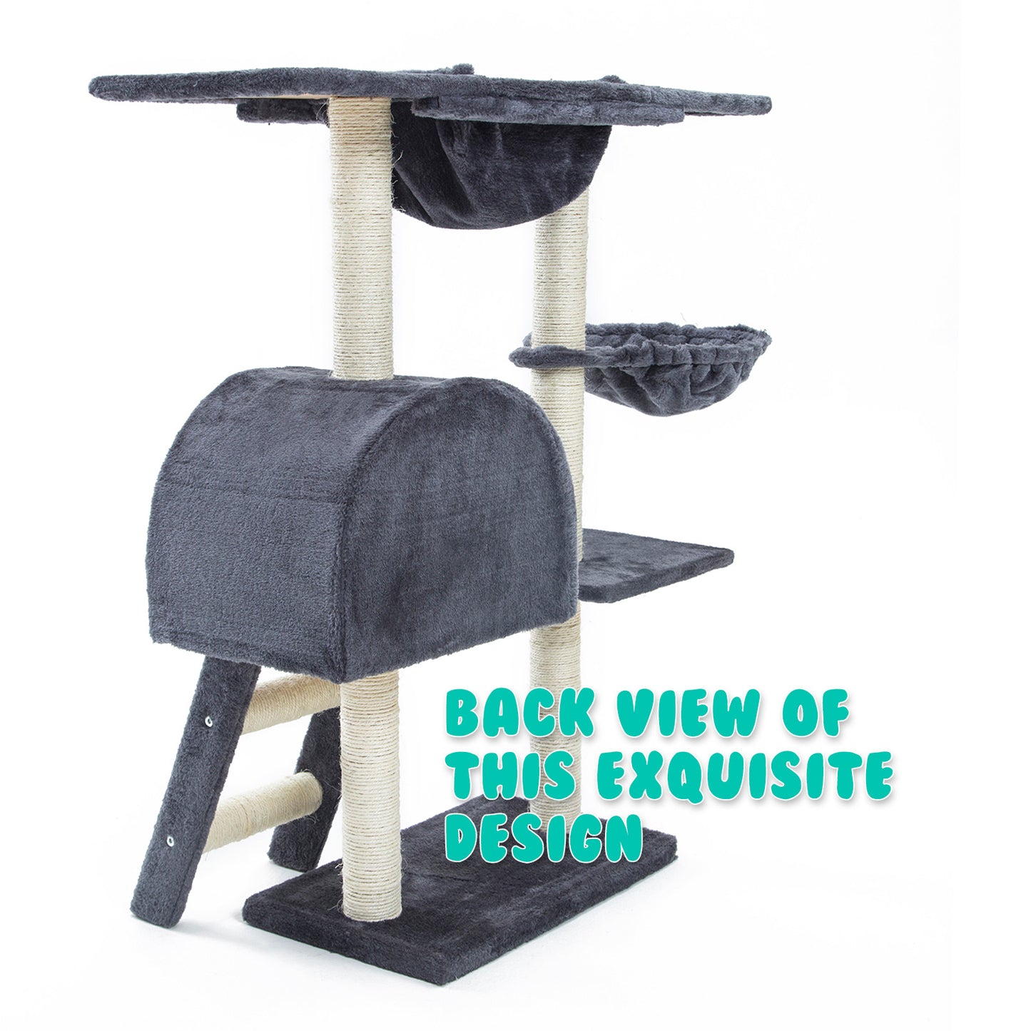 Paw Mate 100cm Grey Cat Tree Atacama Multi Level Scratcher