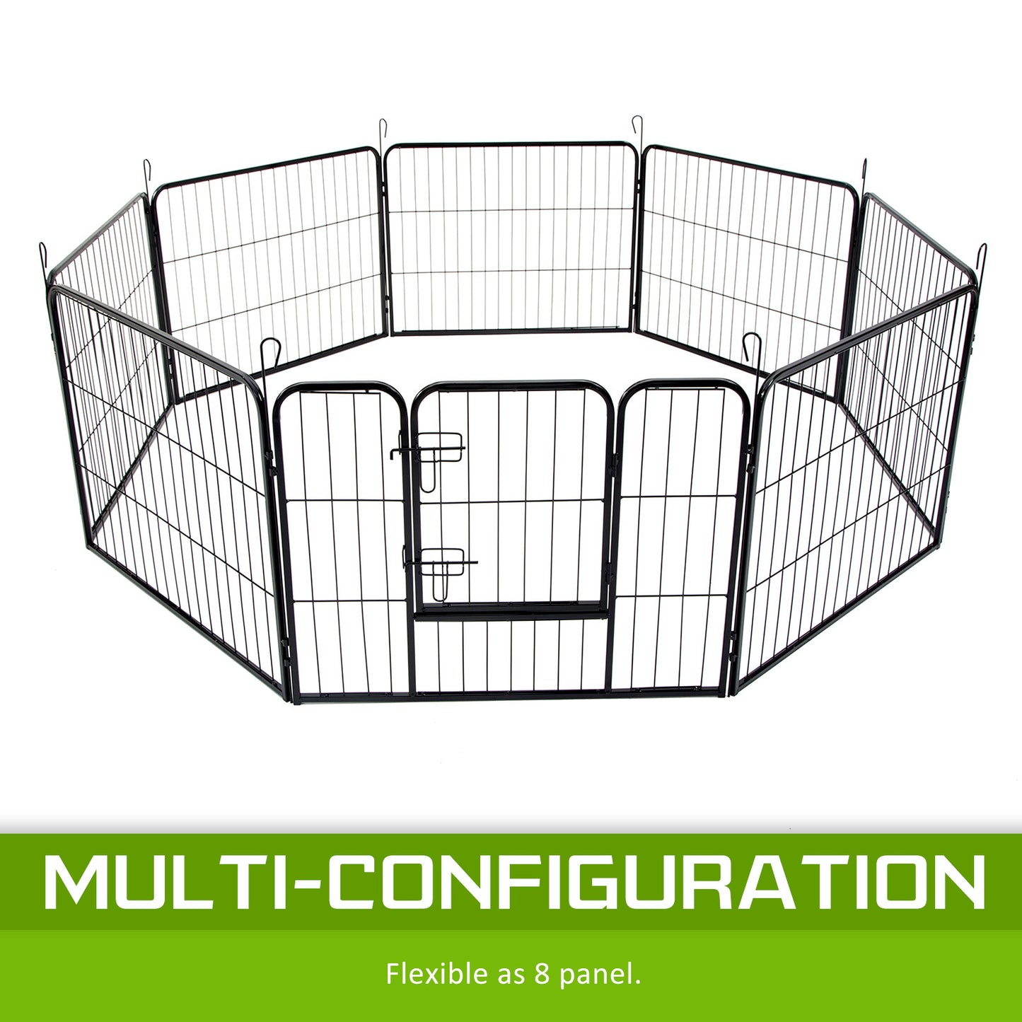 Paw Mate Pet Playpen Heavy Duty 31in 8 Panel Foldable Dog Cage + Cover