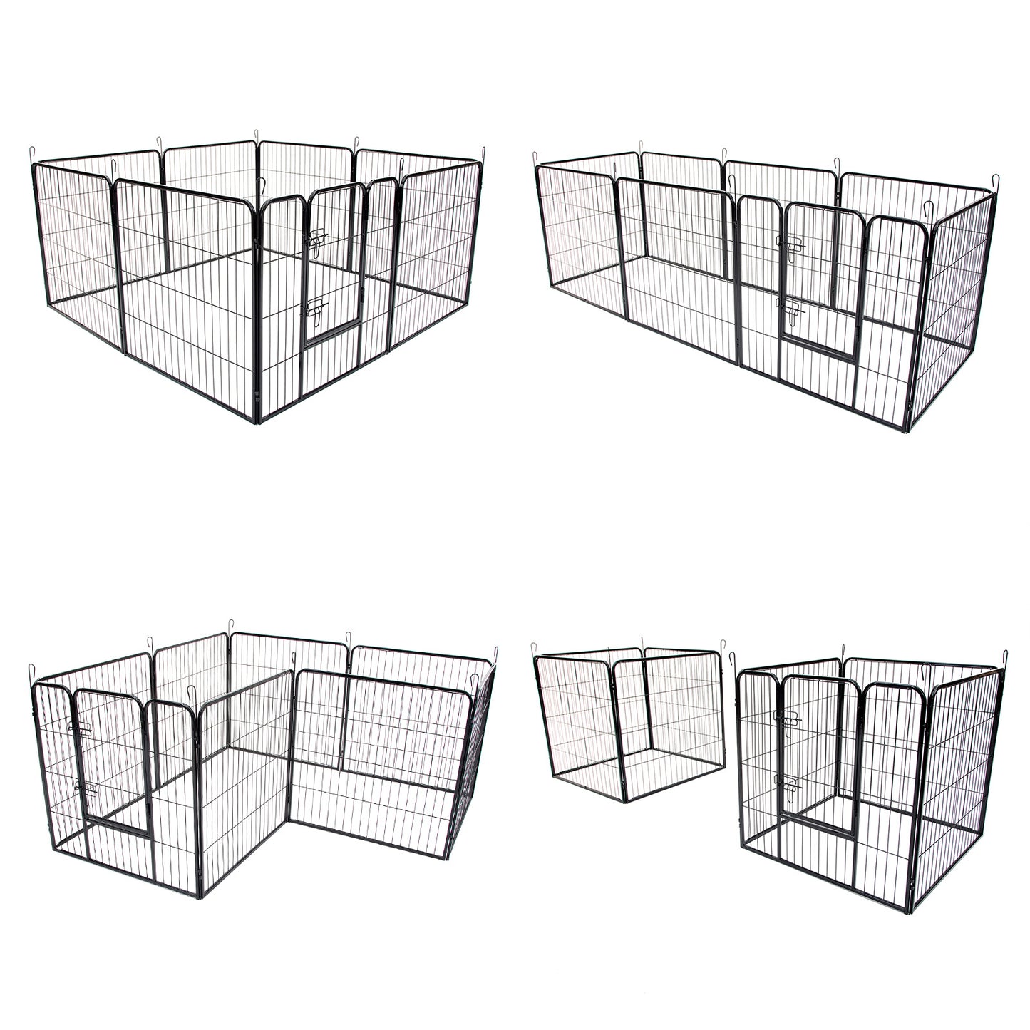 Paw Mate Pet Playpen Heavy Duty 32in 8 Panel Foldable Dog Cage + Cover