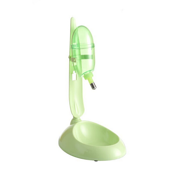 YES4PETS Dog Cat Guinea Pig Water Food Feeder Rabbit Bowl Dispenser Bottle-Green