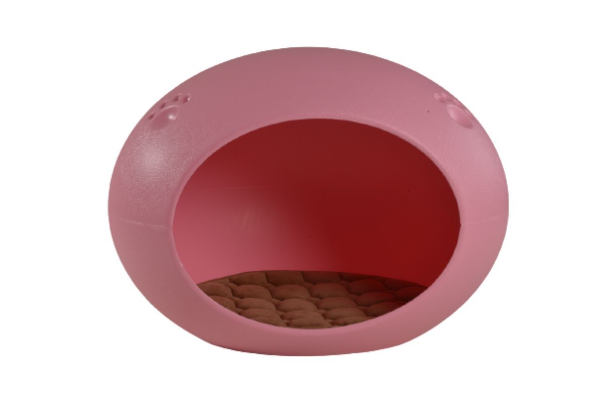 YES4PETS Medium Cave Cat Kitten Box Igloo Cat Bed House Dog Puppy House Pink