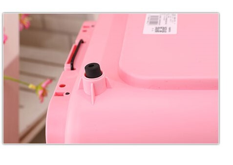 YES4PETS Medium Portable Plastic Dog Cat Pet Pets Carrier Travel Cage With Tray-Pink