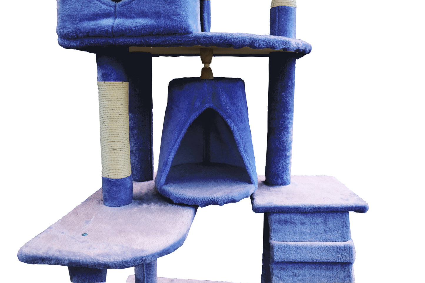 YES4PETS 193cm Cat Scratching Tree Post Sisal Pole Scratching Post Scratcher Tower Condo Blue