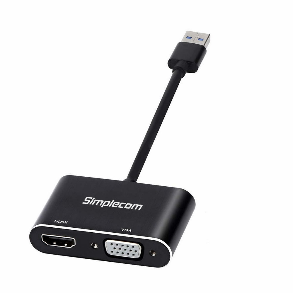 Simplecom DA316 USB 3.0 to HDMI + VGA Video Card Adapter Full HD 1080p