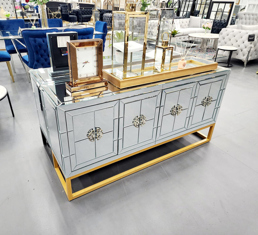 Athens Mirrored Buffet Table -Gold