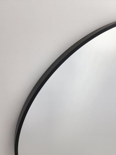 Metal Arch Mirror 75cm x 175cm - Black