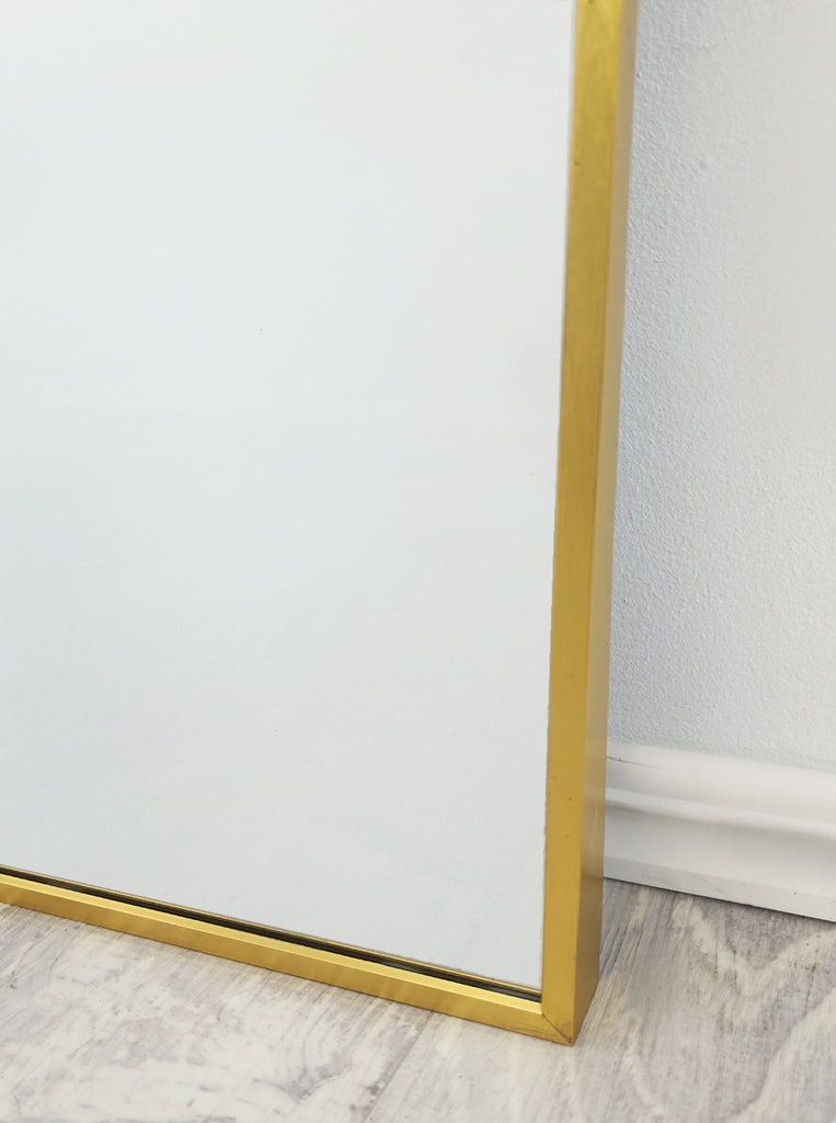 Metal Arch Mirror 75cm x 175cm - Gold