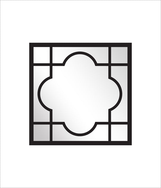 Window Style Mirror - Black Square 75cm x 75cm