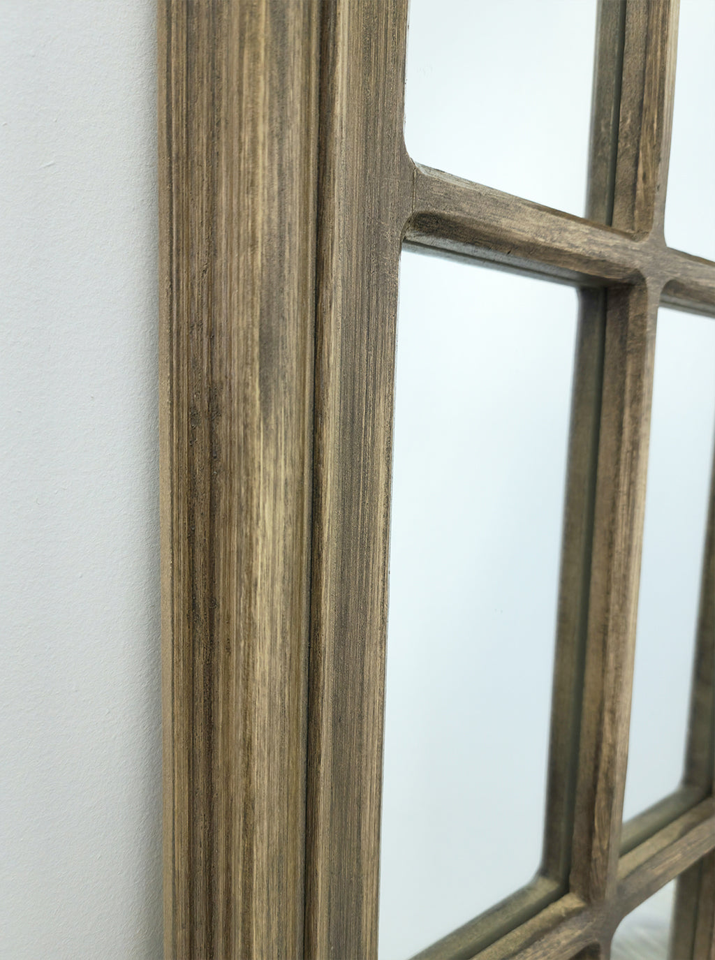 Window Style Mirror - Taupe Arch 60cm x 180cm