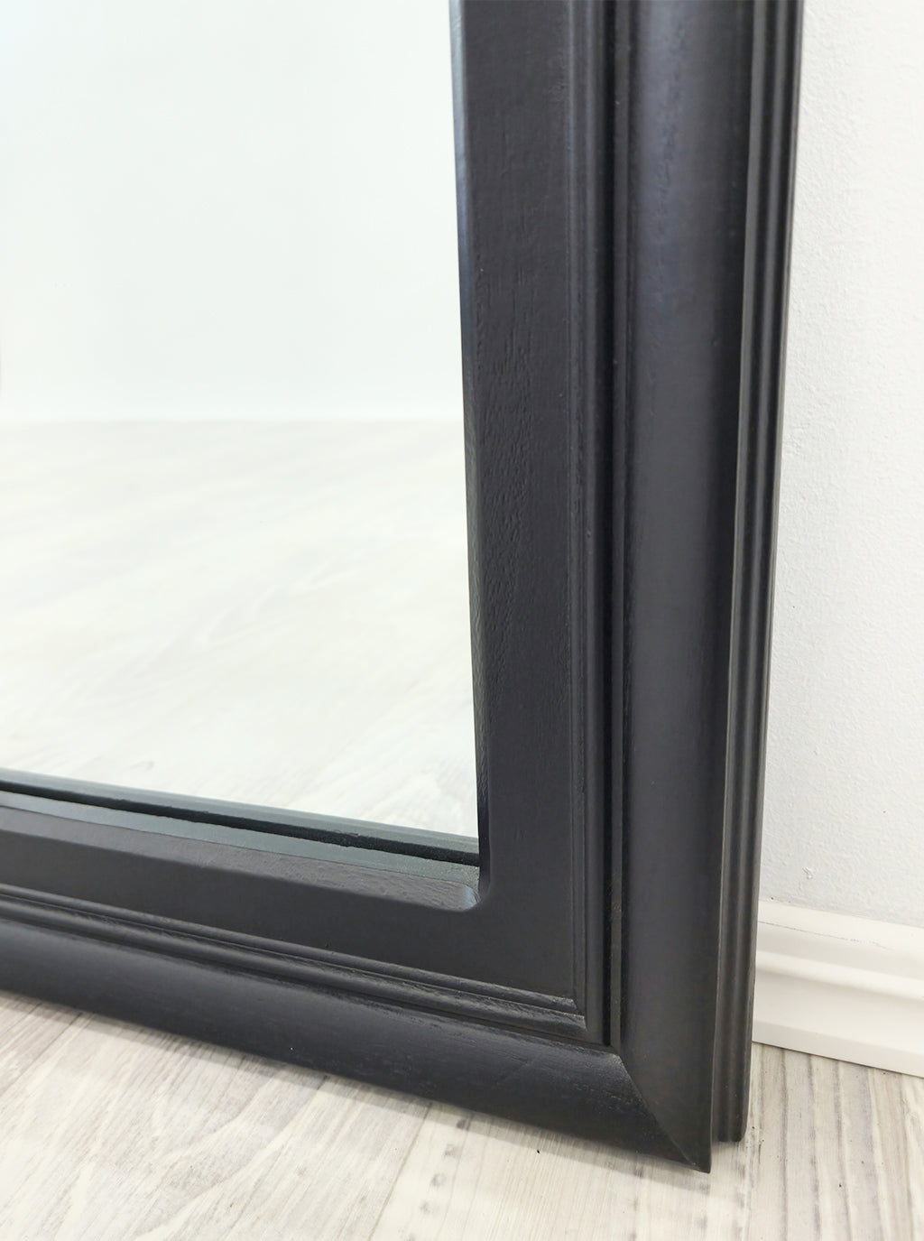 Window Style Mirror - Black Rectangle 95cm x 130cm