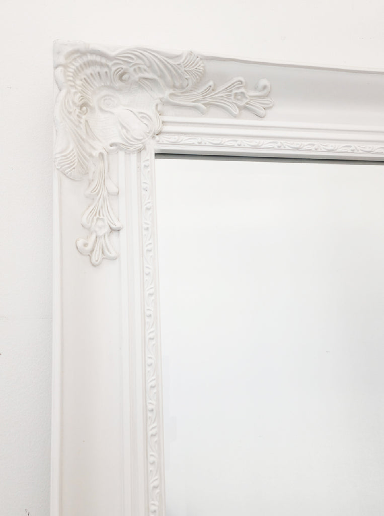 French Provincial Ornate Mirror - WHITE - X Large 100cm x 190cm